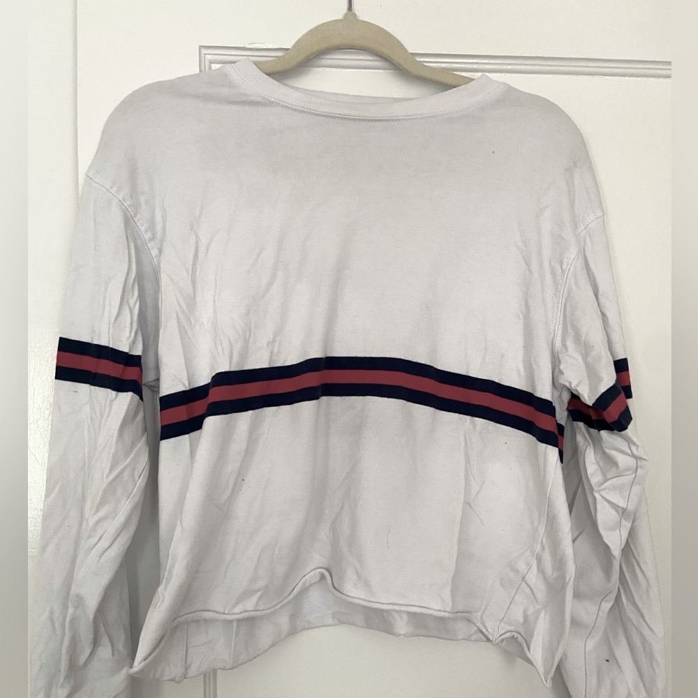 White cropped long sleeve